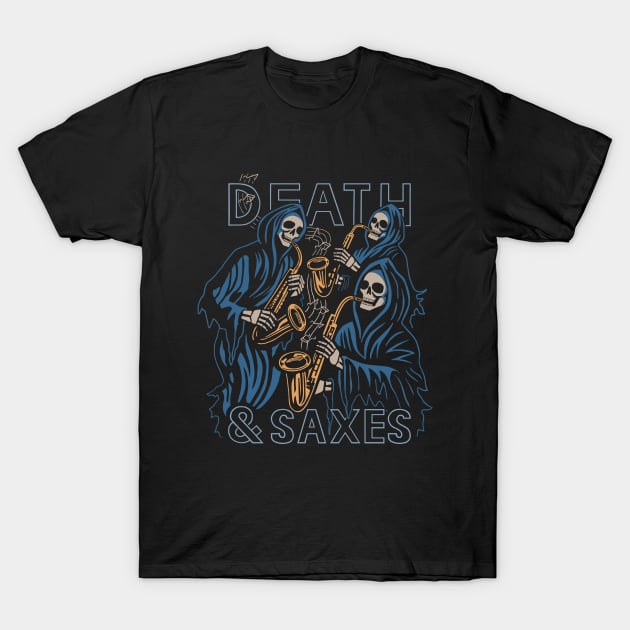 Death & Saxes T-Shirt by ibyes